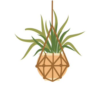 Beyaz arkaplanda bitki illüstrasyonu asılıyor