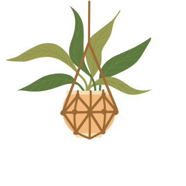 Beyaz arkaplanda bitki illüstrasyonu asılıyor