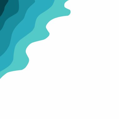 Yaz plajı mavi renkte