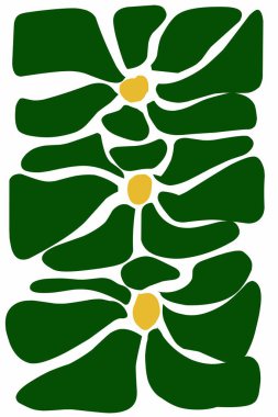 Modern çiçek çizimi. Harika bir çiçek..