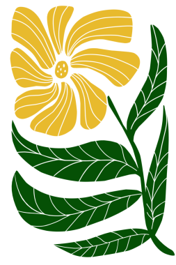 Modern çiçek çizimi. Harika bir çiçek..