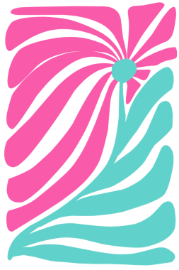 Modern çiçek çizimi. Harika bir çiçek..