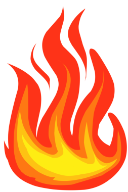 Ateş alevleri simgesi resimleme