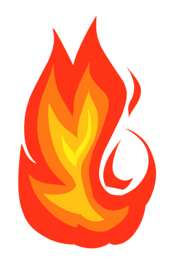 Ateş alevleri simgesi resimleme