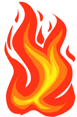 Ateş alevleri simgesi resimleme