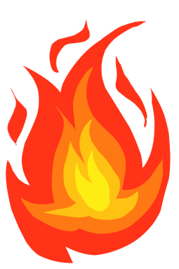 Ateş alevleri simgesi resimleme