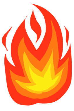 Ateş alevleri simgesi resimleme