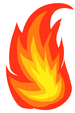 Ateş alevleri simgesi resimleme