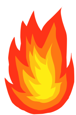 Ateş alevleri simgesi resimleme
