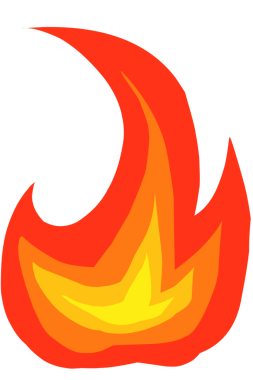 Ateş alevleri simgesi resimleme