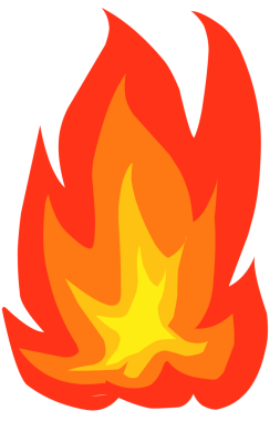 Ateş alevleri simgesi resimleme