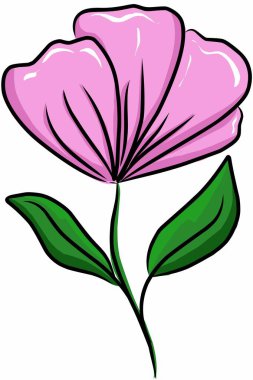 Tasarımınız için yaban çiçeği çizimi