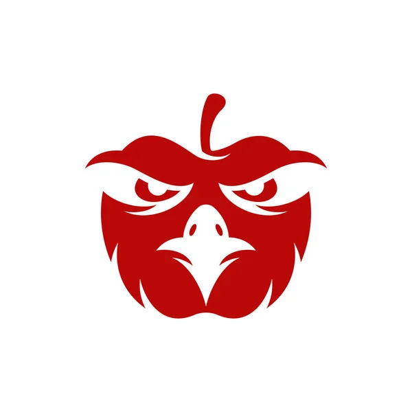 Apple Falcon Kreatywne Logo Design — Wektor stockowy