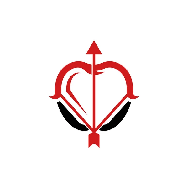 Дизайн Логотипа Apple Bow Target — стоковый вектор