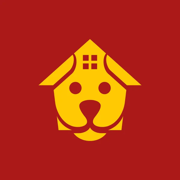 Animal Dog Home Logo Design — Image vectorielle