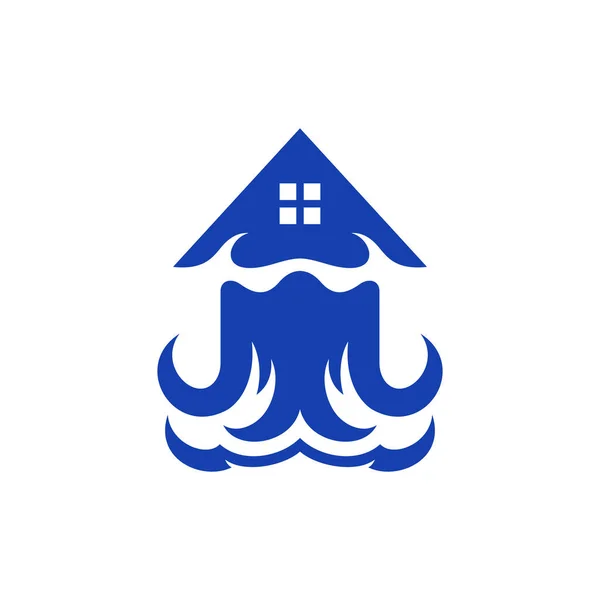 Hayvan Ahtapot Logosu Tasarımı — Stok Vektör
