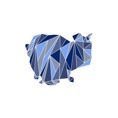 Cambodia Map Polygon Vector Design