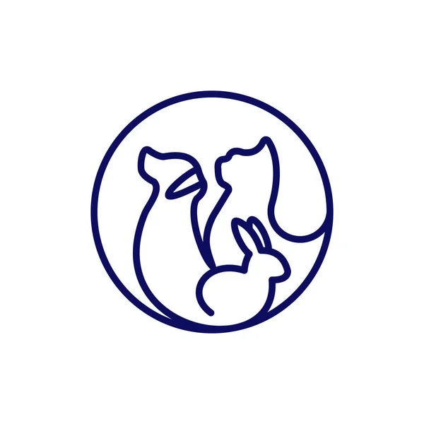 Pet Shop Vector Logo Illustration Clean Professional Logo Template Suitable — ストックベクタ