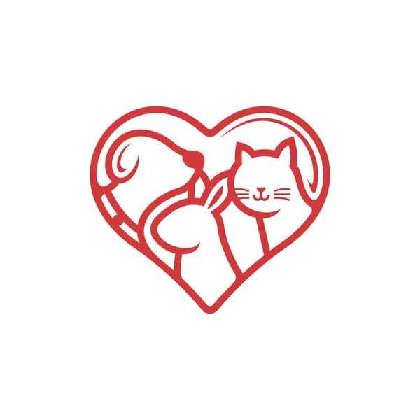 Vector Pet Shop Logo Design Vorlage Modernes Tier Symbol Etikett — Stockvektor