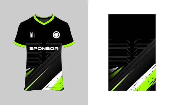 Desen tasarımı, illüstrasyon, spor tişörtü için tekstil arka planı, futbol kulübü için futbol forması modeli. tutarlı ön görünüm