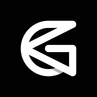 İlk KG logo simge vektör şablonu