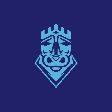 Gergedan Kalesi Logosu İş ve Marka Logoları için kullanılabilir. Düz Vektör Logo Tasarım Şablonu Elemanı.