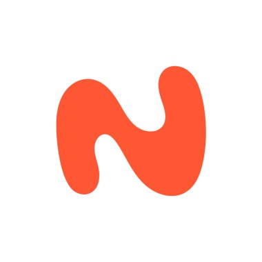 İlk harf logosu N ilk şirket simgesi iş logosu illüstrasyonu