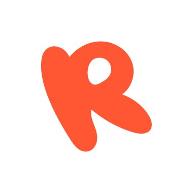 İlk harf logosu R ilk şirket simgesi iş logosu illüstrasyonu