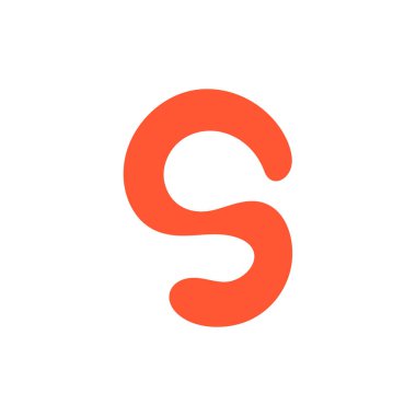 İlk harf logosu S ilk şirket simgesi iş logosu illüstrasyonu