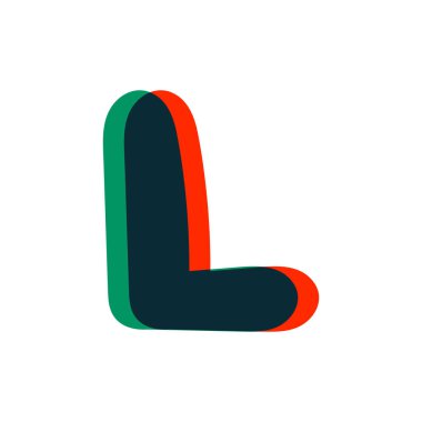 Müzik seti efektli L harfi logosu. Disko etiketleri, dj logoları, elektromüzik posterleri, parlak kimlik vs. için mükemmel.