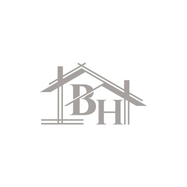 BH logosu ev formu elementi, yani bir emlak şirketi.