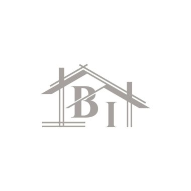 Ev formu elementli bir BI logosu. Yani bir emlak şirketi.