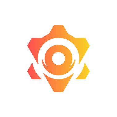 İlk harf O vites mühendisliği logo tasarım vektörü