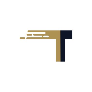 Harf Başlıklı T Hızı Logo Tasarım Şablonu