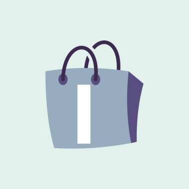 Modern bir konsepte sahip bir alışveriş poşetinde logo.