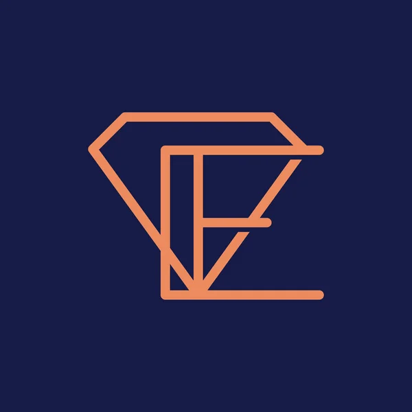 Lettera Iniziale Diamond Logo Concetto Icona Simbolo Segno Elemento Design Vettoriali Stock Royalty Free