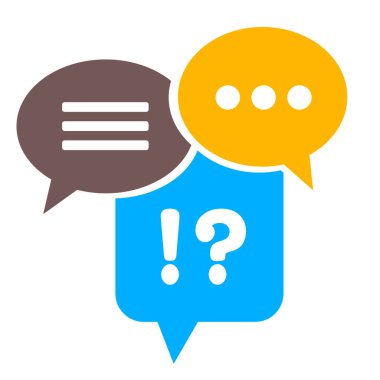 Konuşma balonu, vektör grafiği. Karalama ile yazılmış metin mesajı iletişim illüstrasyon sembolü. Kelime dili ikon koleksiyon çıkartması afişi. Çizgi roman diyaloğu, düşün, yorum, alıntı.