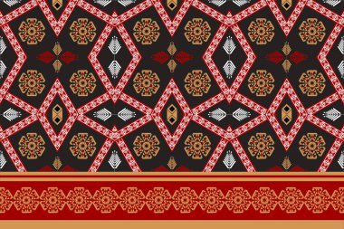 Etnik, pürüzsüz desenli dekoratif tasarım. Kabile, motif, batik, Aztek kumaşı boho mandalas tekstil duvar kağıdı. Doğal dekorasyon geleneksel geometrik grafik tasarım süsü.