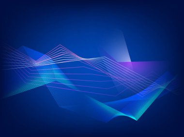 Akan kıvrımlı çizgilerle soyut dijital arkaplan, parlayan dalga desenleri, ve eğimli neon renkler, modern teknoloji konsepti için mükemmel, zarif çizgi sanatı, minimal duvar kağıdı, fütüristik vektör.