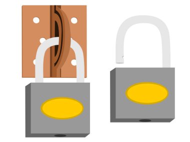 Kapıya asma kilit takılmış..