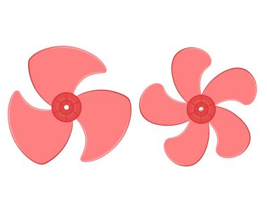 Bir yelpazenin pervaneleri.