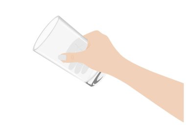 Beyaz arka planda su bardağı.