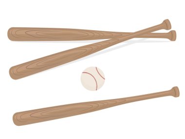 beyzbol sopası beyaz zemin üzerine.