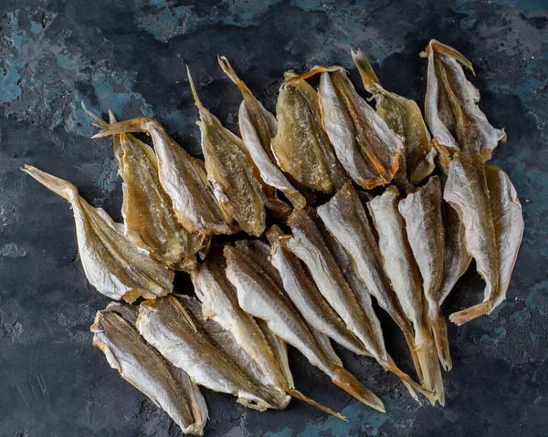 Salted Dried Horse Mackerel Yellow Minke Fish Fish Appetizer Beer — Stock Photo, Image