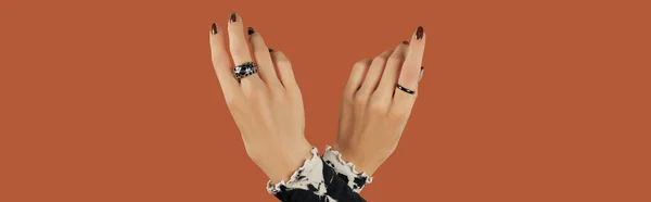 여자들 매니큐어를 손톱의 디자인 — 스톡 사진