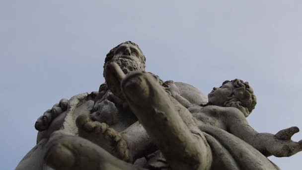 Рим Италия 2022 Cinecitt Studios Rome Детали Гигантской Статуи — стоковое видео
