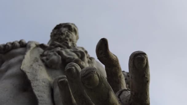 Roma Italia 2022 Cinecitt Studios Rome Estatua Gigante Detalles — Vídeo de stock