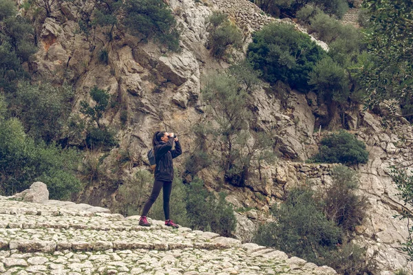 Mallorca Biniaraix Soller Kayalık Oluşumların Resimli Manzarasının Tadını Çıkarırken Tam — Stok fotoğraf
