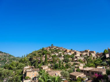 mimari, arka plan, baleares, balearic, beautiful, blue, deia, europe, hill, hilltop, horizontal, house, island, landscape, majorca, mallorca, Mountain, nature, panorama, sky, spain, summer, turizm, tramuntana, travel, view, village
