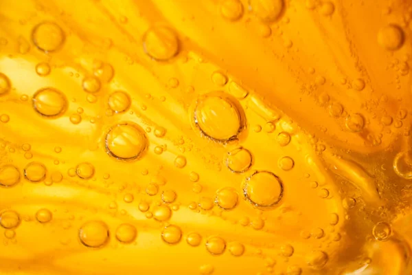 Nahaufnahme Voller Rahmen Frischer Orangenscheiben Köstlichem Transparentem Alkoholischen Gin Tonic — Stockfoto